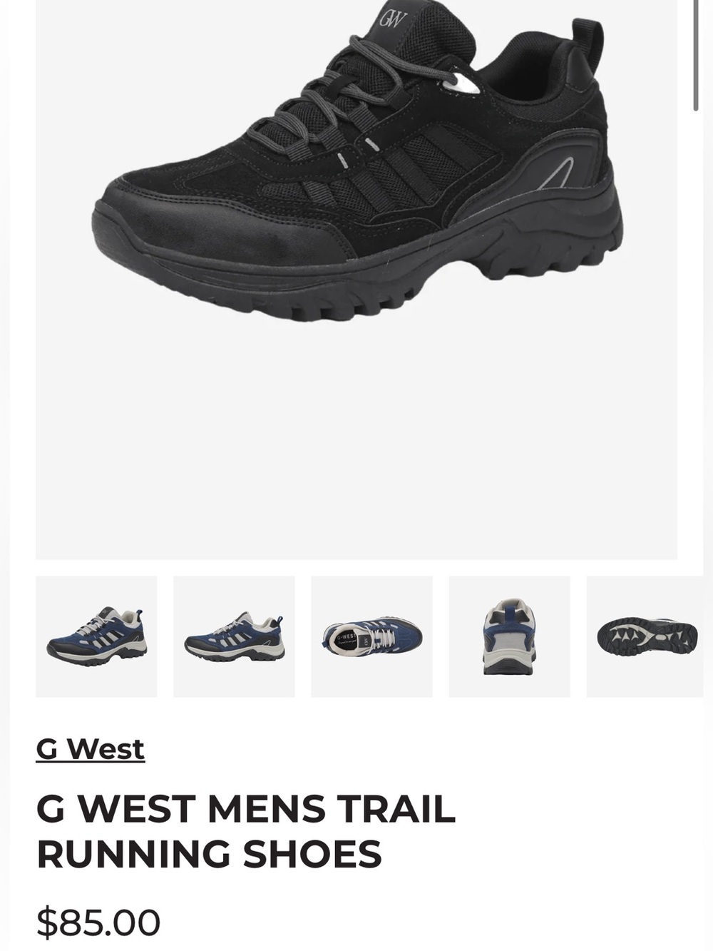 Men's Trail Running Shoes - Black